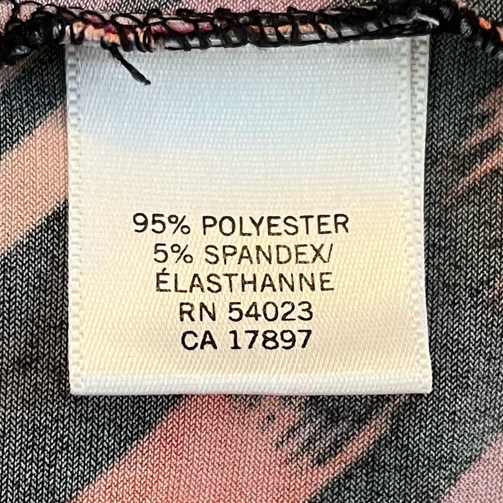 Banana Republic Black, Pink,Olive, Mustard Abstract Stripe Jersey Knit Dress XL - Picture 9 of 10